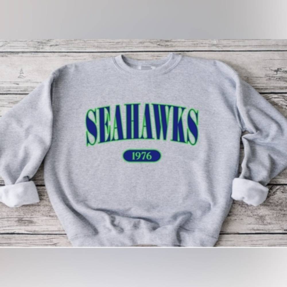 Seahawks Offset Crewneck